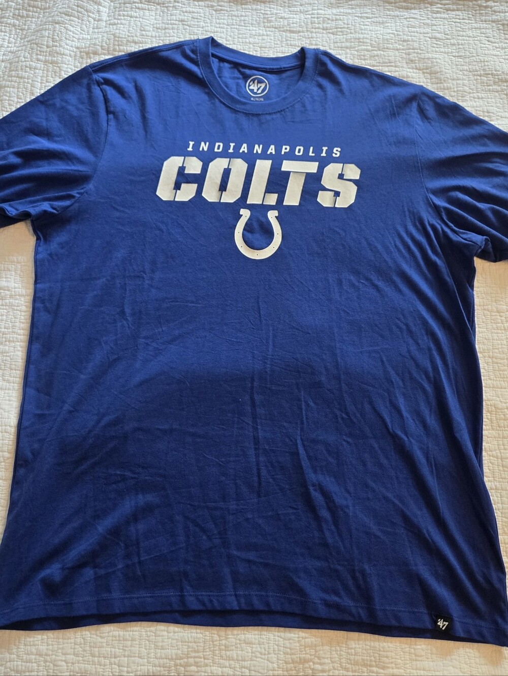 47 Indianapolis Colts Royal Blue Logo Tee Size XL - Picture 2 of 7